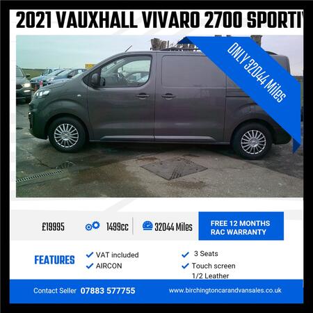 VAUXHALL VIVARO 1.5 Turbo D 2700 Sportive 