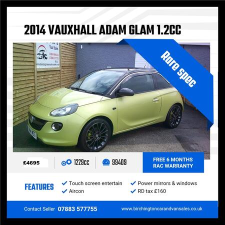 VAUXHALL ADAM 1.2 16v GLAM