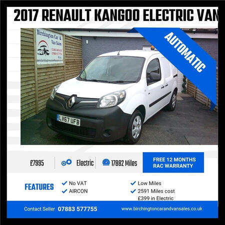 RENAULT KANGOO Kangoo i Van Z.E. 33 Business