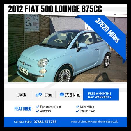 FIAT 500 0.9 500 Twinair Lounge